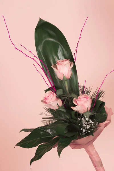 粉红色鲜花花束 — 图库照片