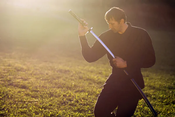 Ninja dengan pedang — Stok Foto