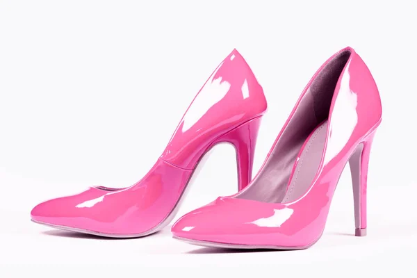 Błyszczące, różowe buty — Zdjęcie stockowe