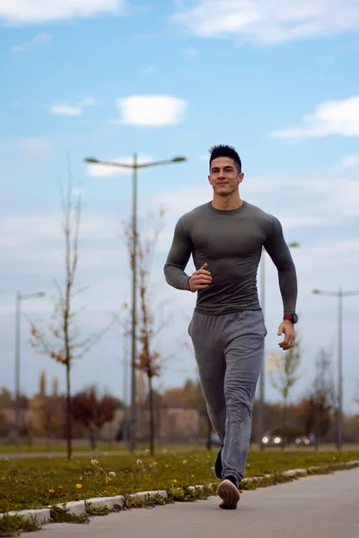 Jogging sporty man — Stock Photo, Image