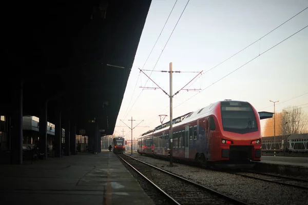 Railroad station in Servië — Stockfoto