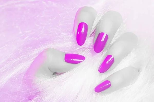 Roze nagels manicure — Stockfoto