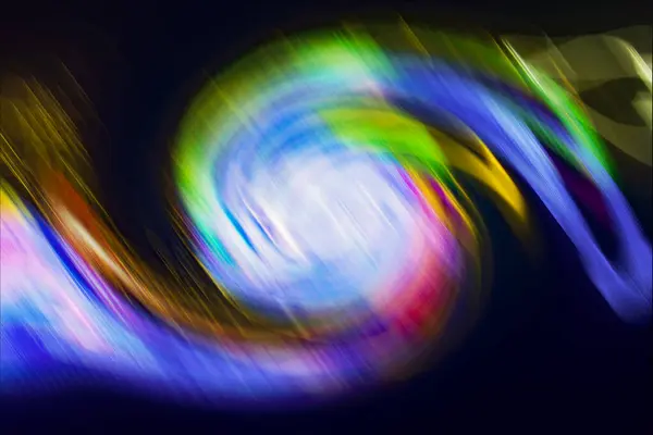 Colorful Abstract Spiral Shape Black Background — Stock Photo, Image