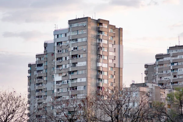 Высокий Жилой Дом Квартирами Проживания Городе Нови Сад Сербии — стоковое фото