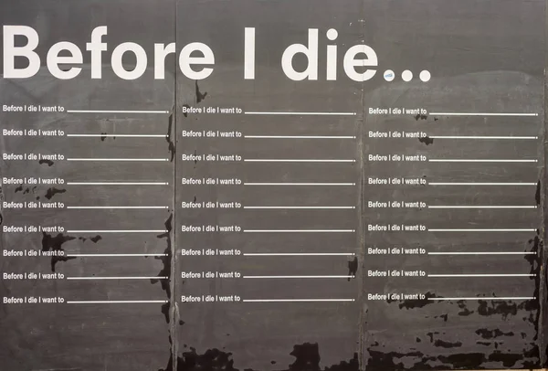 Before i die board — Stock Photo, Image