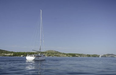 Sibenik Körfezi'nin panoramik görünüm