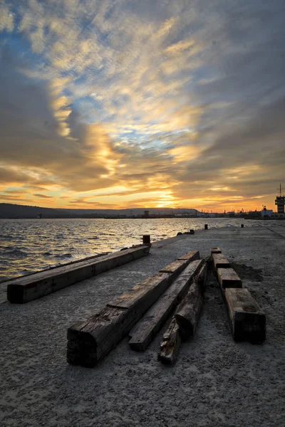 Laços ferroviários em varna Harbor — Fotografia de Stock