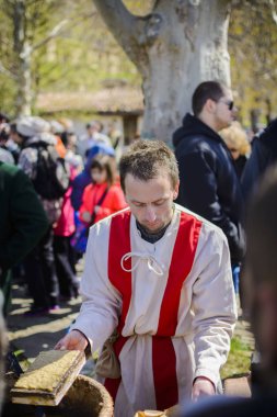 Veliko Tarnovo, Bulgaristan, 04 Nisan 2015, canlı gösteri bir 