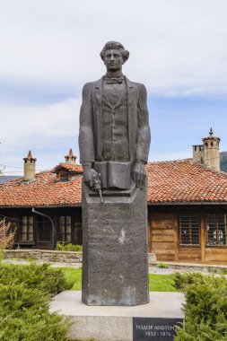 Veliko Tarnovo, Bulgaristan - 03 Nisan 2015: todor Lefterov heykel