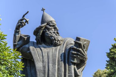 Split, Hırvatistan, 01 Ekim 2017: yürüyüş ve eğer şans ve sağlık split için Nin ayak Gregory dokunmadan turizm.