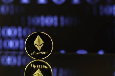 Yansımanın bulanık arka plan ile Ethereum