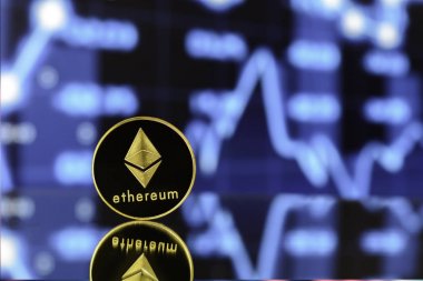 Yansımanın bulanık arka plan ile Ethereum