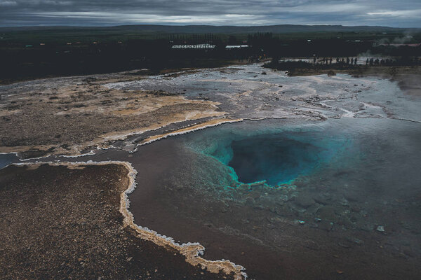 Thermal lake Blesi, Iceland