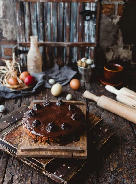 Pastel de chocolate - foto de stock