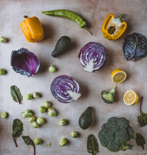 Cabbage and brussel sprouts — Stock Photo
