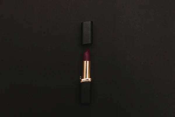 red lipstick on black background, makeup design wallpaper