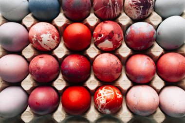 renkli boyalı Paskalya yumurta yumurta kartonu, Festival arka plan