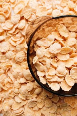 lezzetli çıtır Mısır gevreği kase, sağlıklı kahvaltı