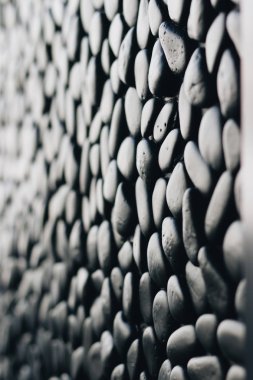 Siyah düz taştan duvar 