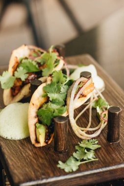 sebze ve maydanoz, Meksika mutfağı ile lezzetli tacos 