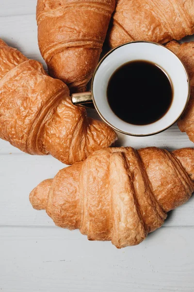 Leckere Süße Croissants Mit Marmelade Leckeres Hausgemachtes Dessert — Stockfoto