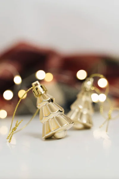 Pequeño Árbol Navidad Decoración Luces — Foto de Stock