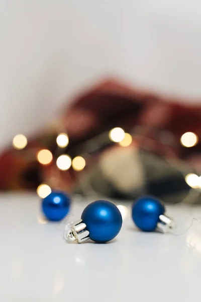 추상적 배경에 파란색 크리스마스 이있고 — 스톡 사진