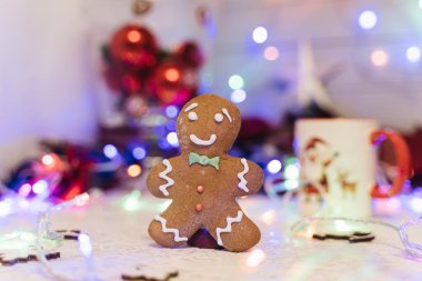 Noel arkaplanına zencefilli ekmek