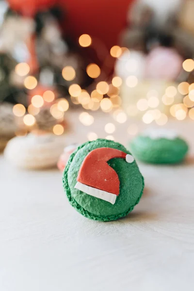 Lebkuchen Vor Weihnachtlichem Hintergrund Weihnachtsstimmung — Stockfoto