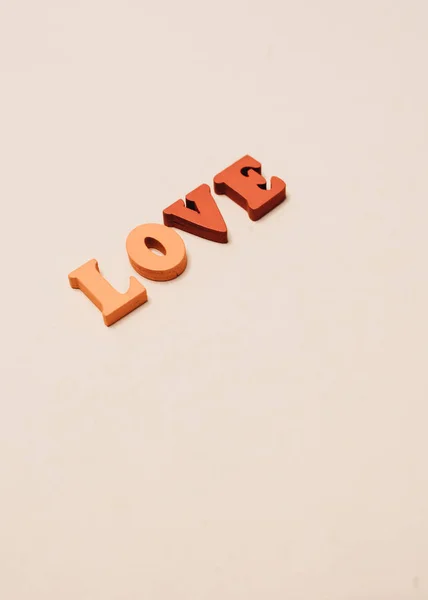 Letras Madera Colores Letras Amor — Foto de Stock