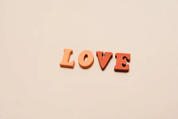 Letras Madera Colores Letras Amor — Foto de Stock