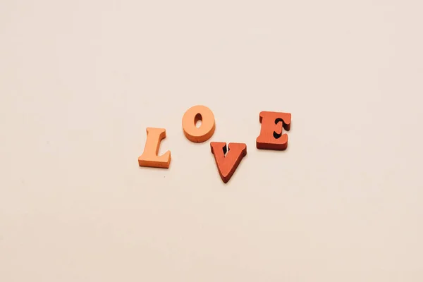 Letras Madera Colores Letras Amor — Foto de Stock