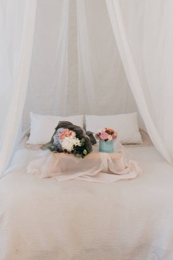 Yumuşak çiçekli güzel bahar buketi