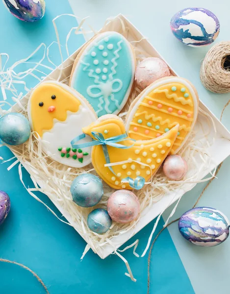 Cookies Shape Easter Eggs — Stock Photo, Image