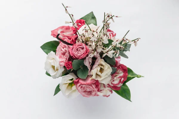 Bellissimo Bouquet Primaverile Con Teneri Fiori — Foto Stock