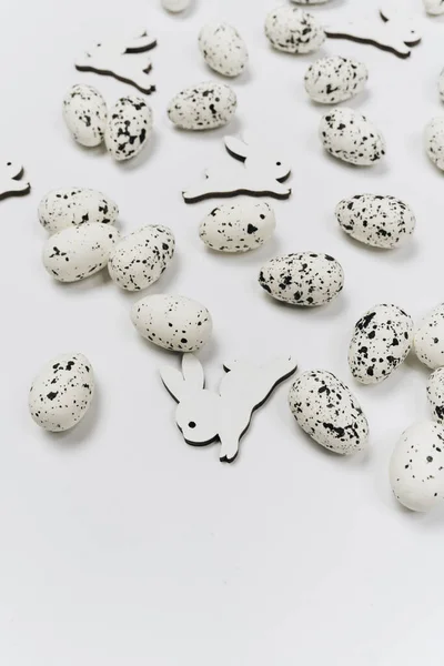 Σύνθεση Του Πάσχα Φτιαγμένη Αυγά Δημιουργική Ιδέα Διακοπών — Φωτογραφία Αρχείου
