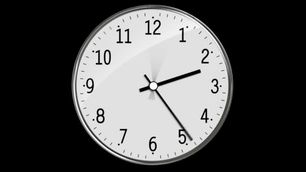 Klassisk klocka passerar 12 timmar — Stockvideo
