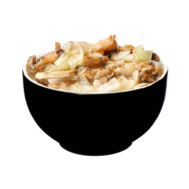 Fried kurbağa bacağı soya sosu ile karıştırın