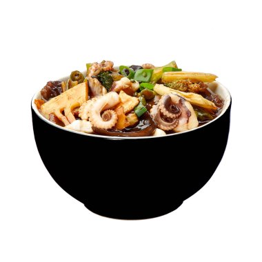 Seafood.Octopus vegetables.chines gıda ile