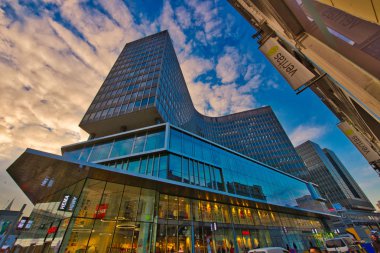 modern skyscrapers with reflection in the background in bruxelles