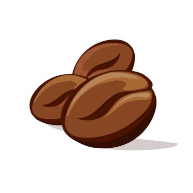 Kahve çekirdekleri. Vektör çizim.