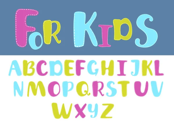 Çocuklar için vektör yazı tipi.