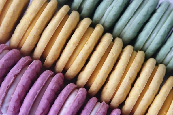 Ordini Biscotti Colorati Sul Tavolo — Foto Stock