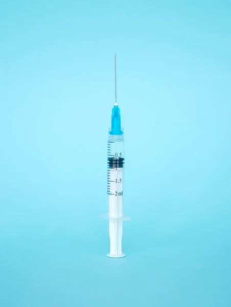 Iniezione Con Farmaci Vaccino Siringa Procedure Cosmetiche Preparazione Iniezione — Foto Stock