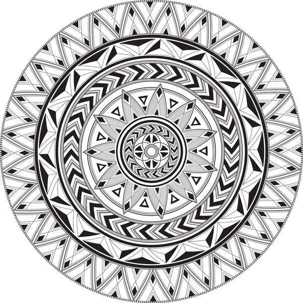 Mandala, padrão redondo ornamental —  Vetores de Stock