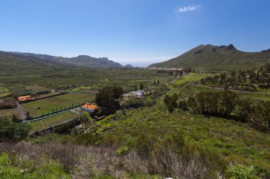 Görünüm Dağları, Tenerife, Kanarya Adaları, İspanya ile Masca Köyü
