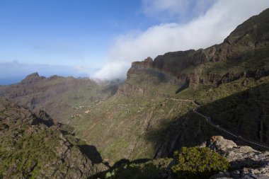 Görünüm Dağları, Tenerife, Kanarya Adaları, İspanya ile Masca Köyü
