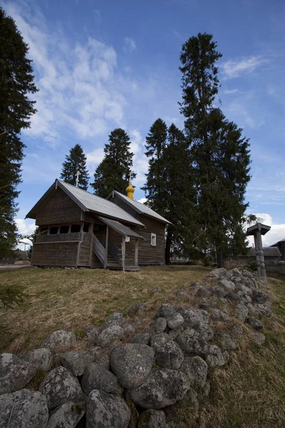 Träkyrka Karelen Ryssland — Stockfoto