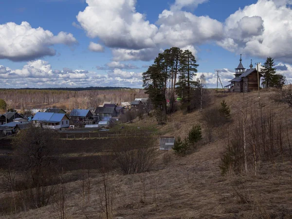 Oude Houten Hut Het Russische Dorp — Stockfoto