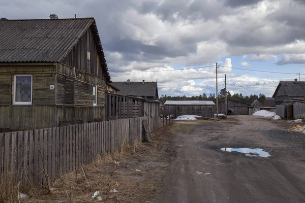 Alte Holzhütte Russischen Dorf — Stockfoto